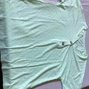 Mint Green Eyelet Women's Top